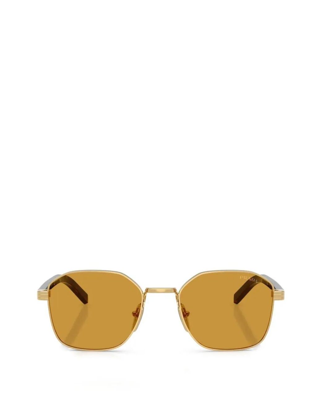 Prada Metallic Geometric-Frame Sunglasses