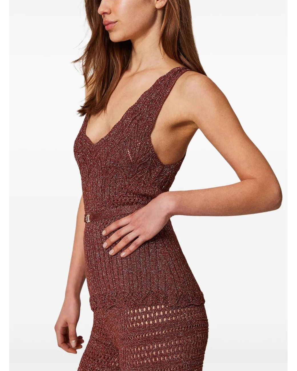 Twinset Purple Knitted Top