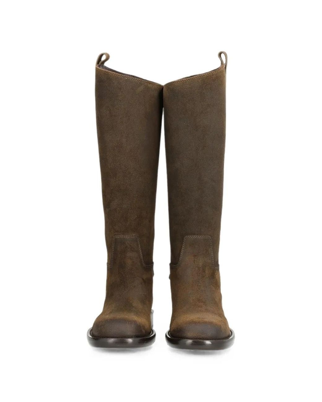 Burberry Brown Suede Cavalier Boots