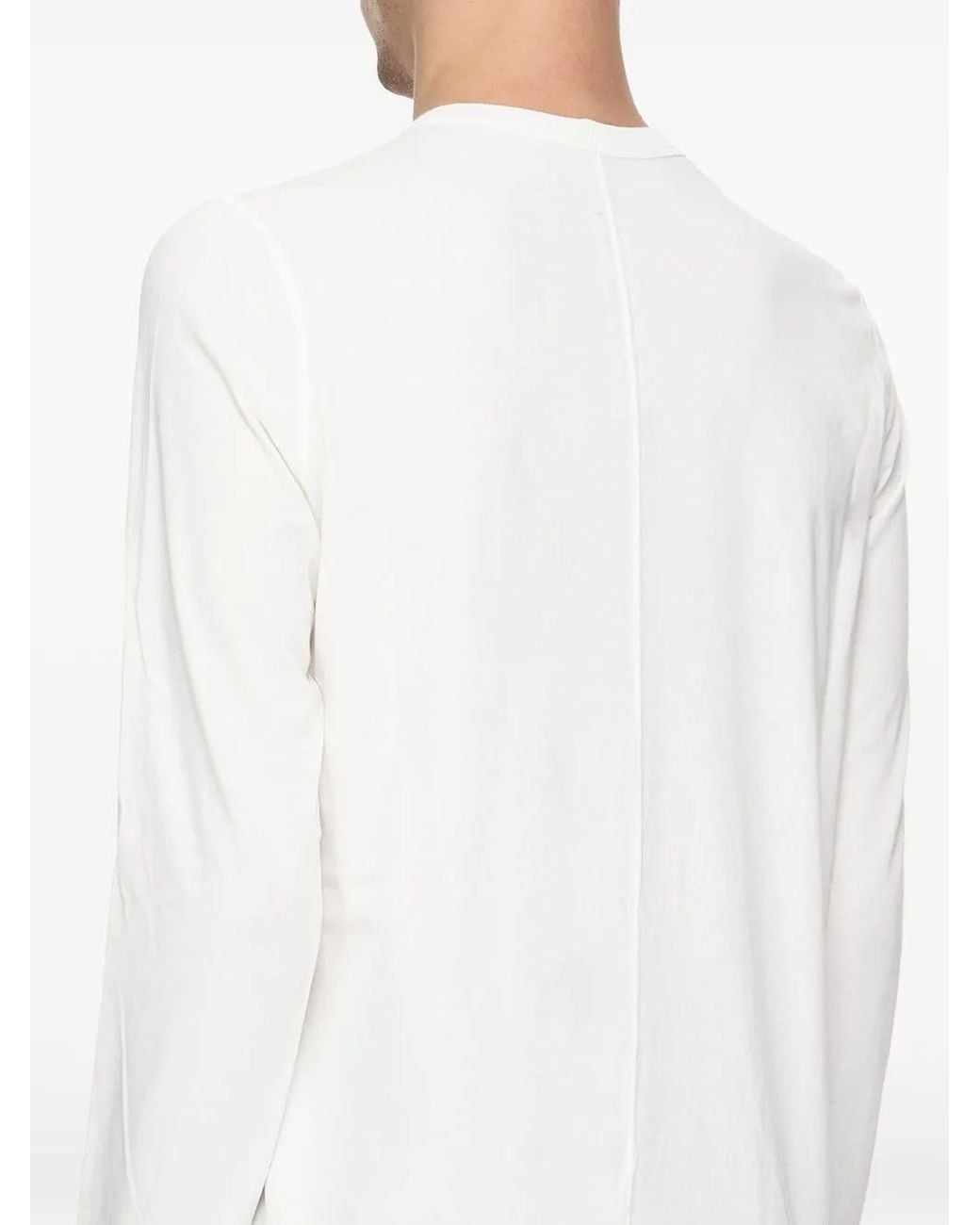 Rick Owens White Tower Level Ls T-Shirt for men
