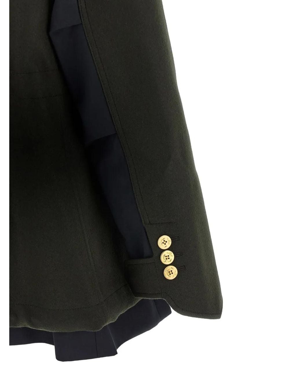 Sacai Black Zip-Fastening Jacket