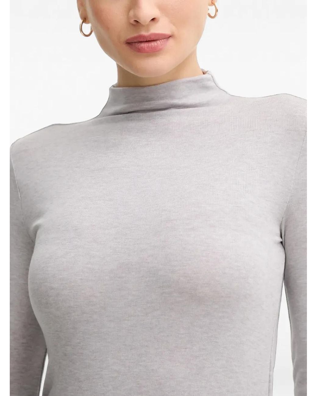 Mos Mosh Gray Mock-Neck T-Shirt