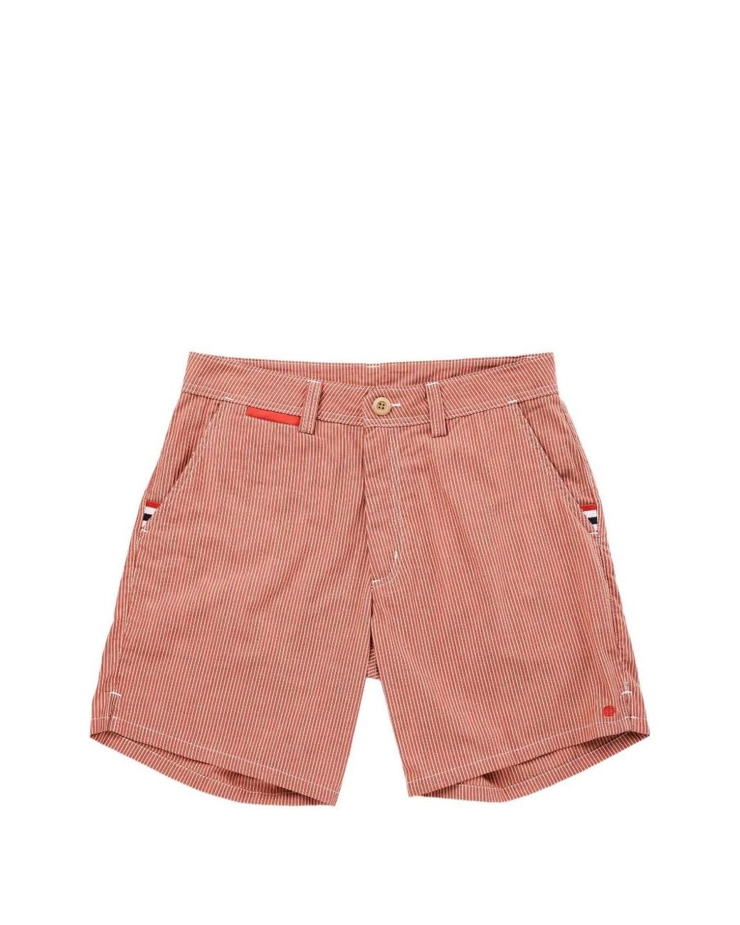 Amundsen Pink Vertical-Stripe Shorts for men