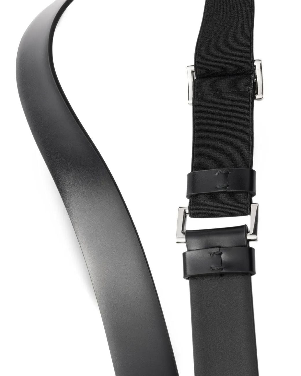 Prada White Leather Belt