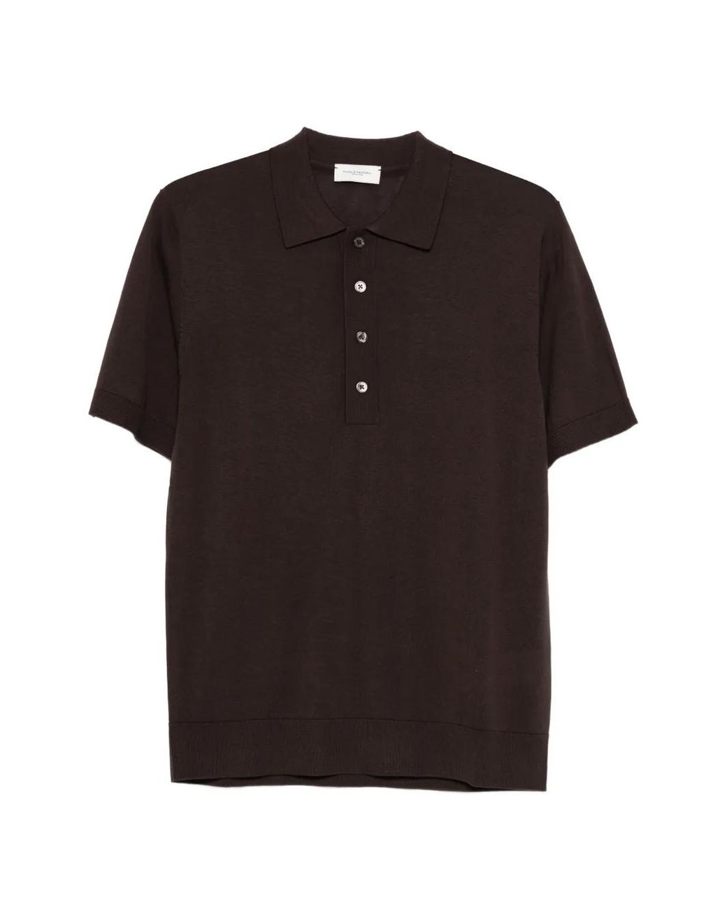Paolo Pecora Black Buttoned Polo Shirt for men