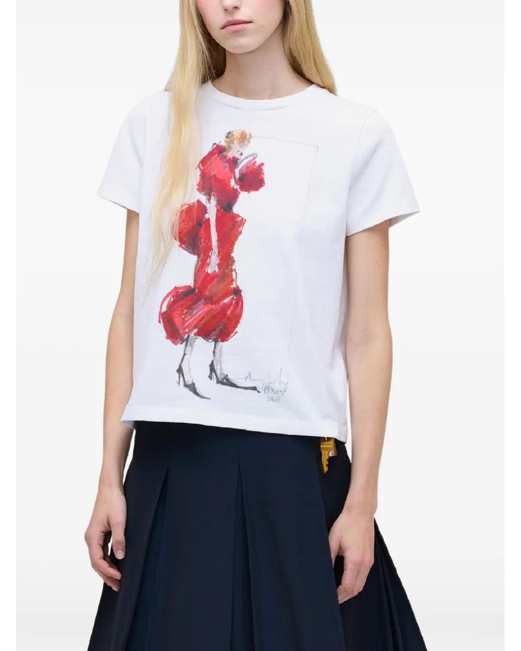 Marc Jacobs White Round-Neck Short-Sleeve T-Shirt