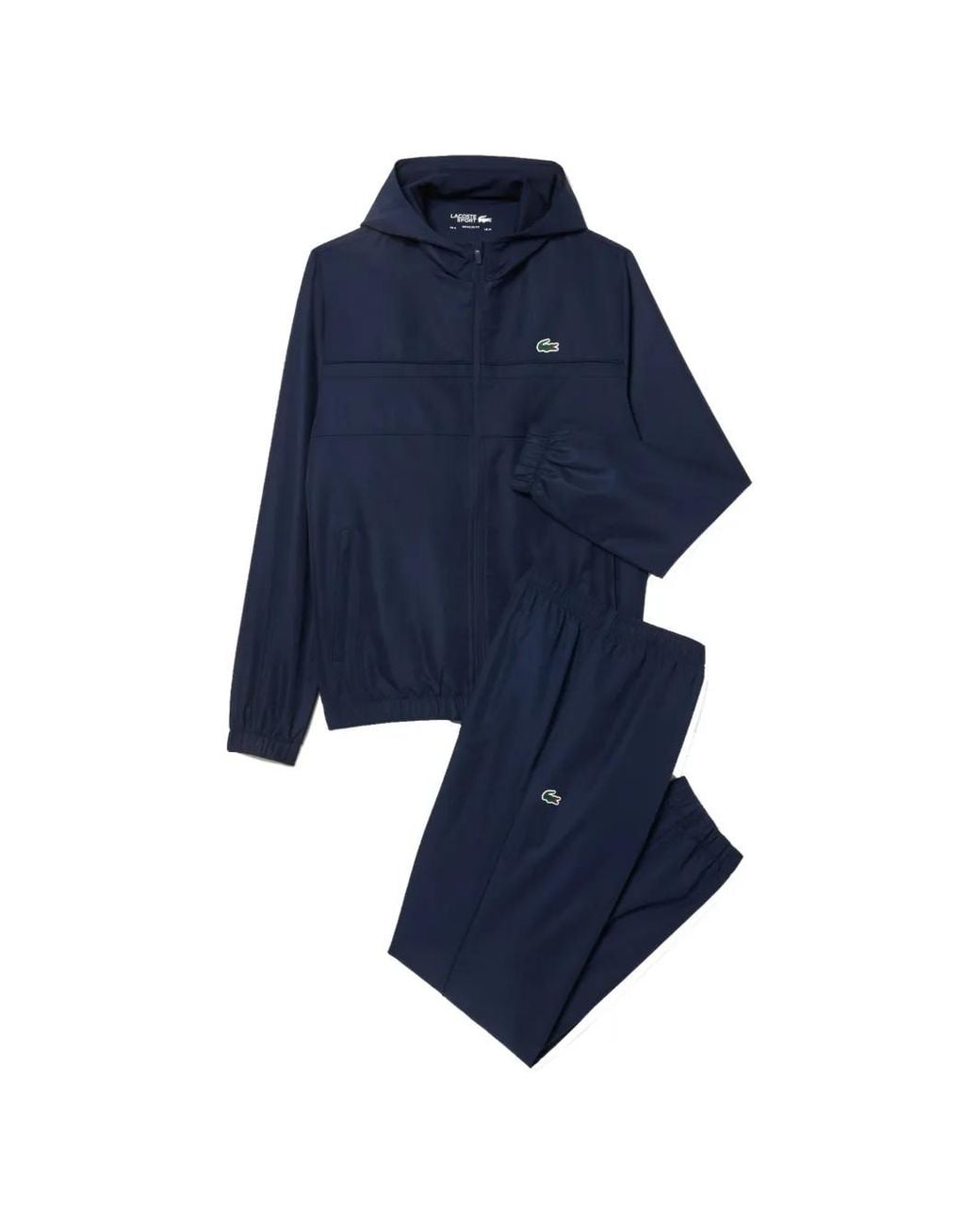 Lacoste Blue Logo-Patch Zip-Up Tracksuit for men