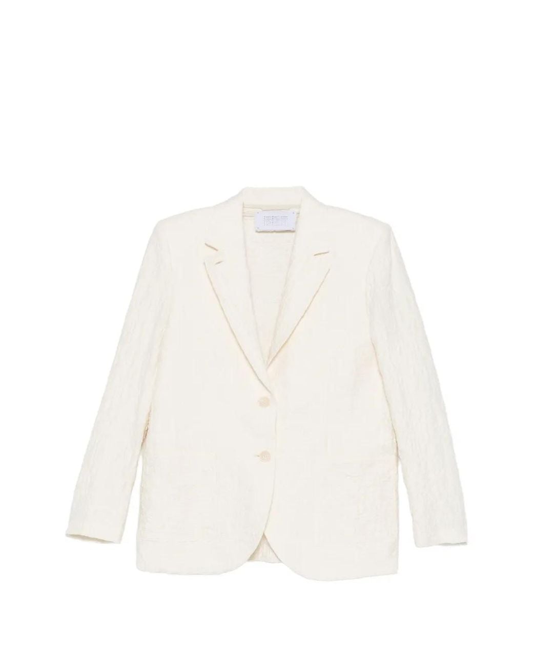 Harris Wharf London White Veste À Simple Boutonnage