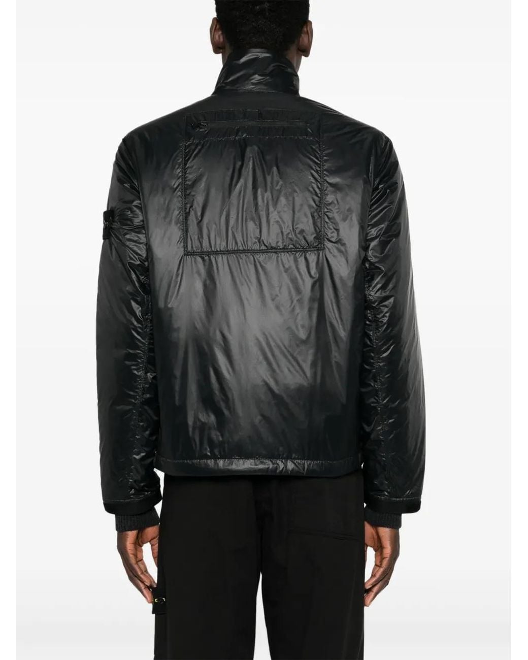 Stone Island Black Polyamide Jacket With Primaloft Insulation for men