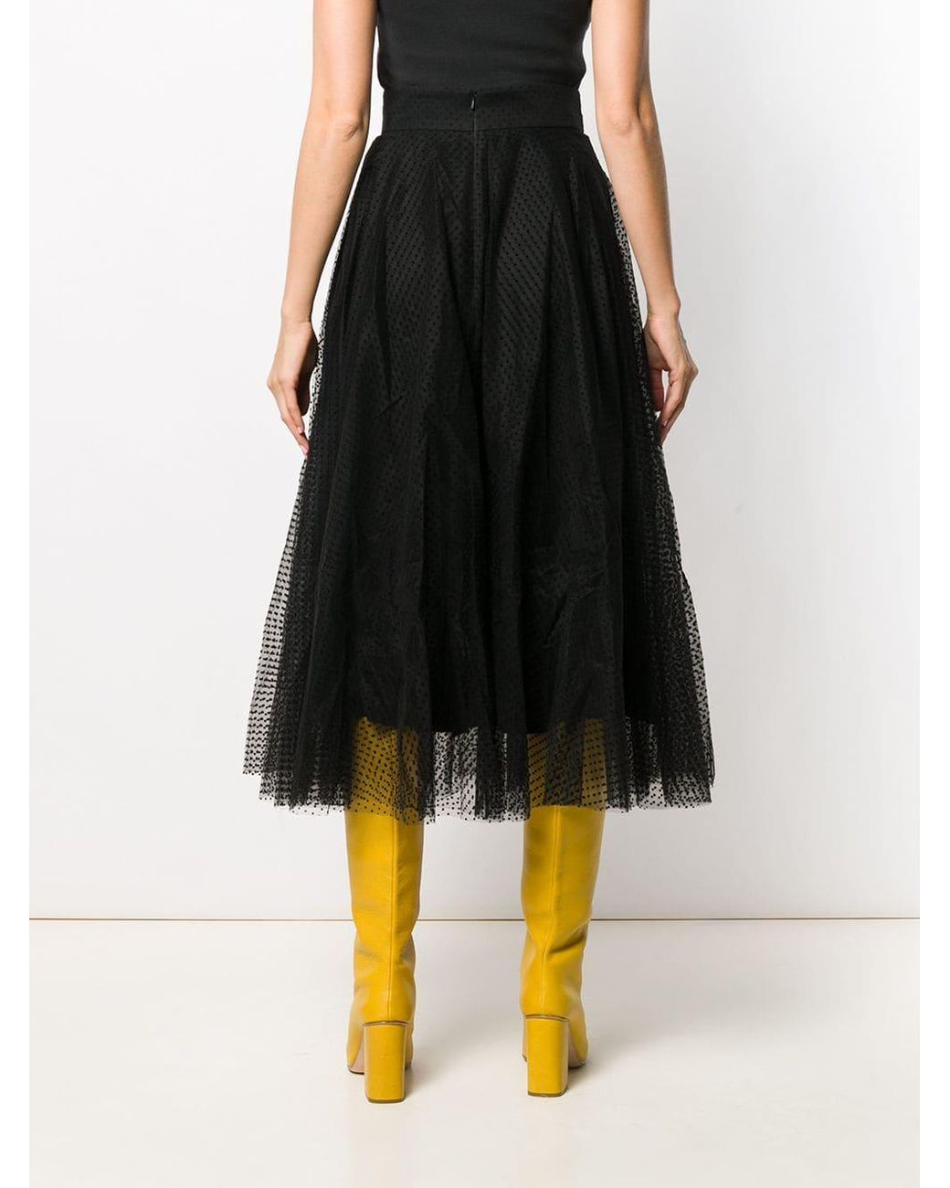 Zimmermann black tulle on sale skirt