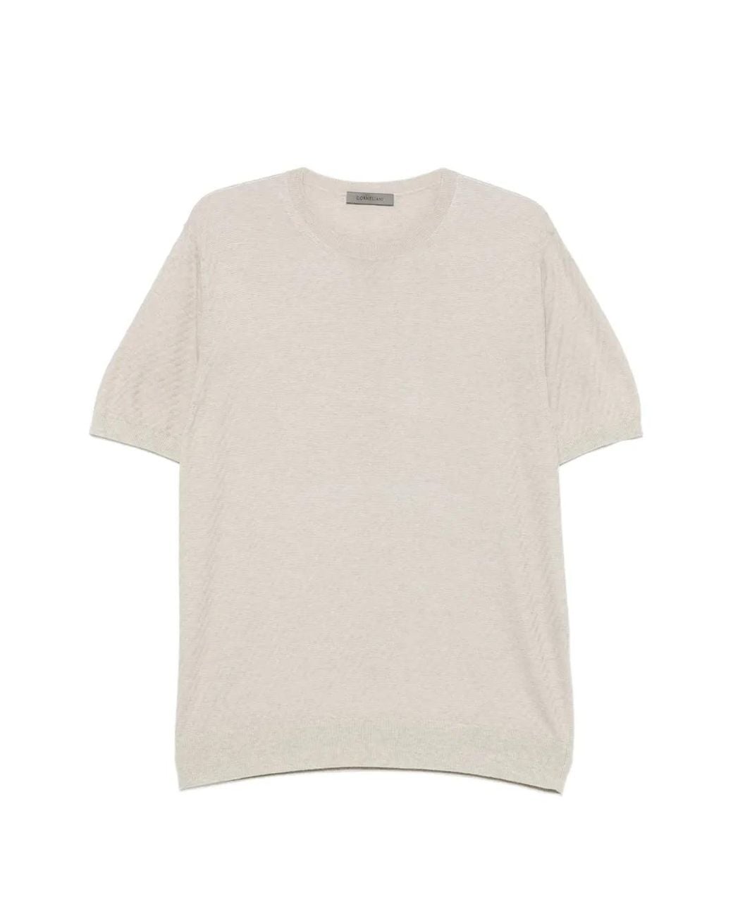 Corneliani White Crew-Neck T-Shirt for men