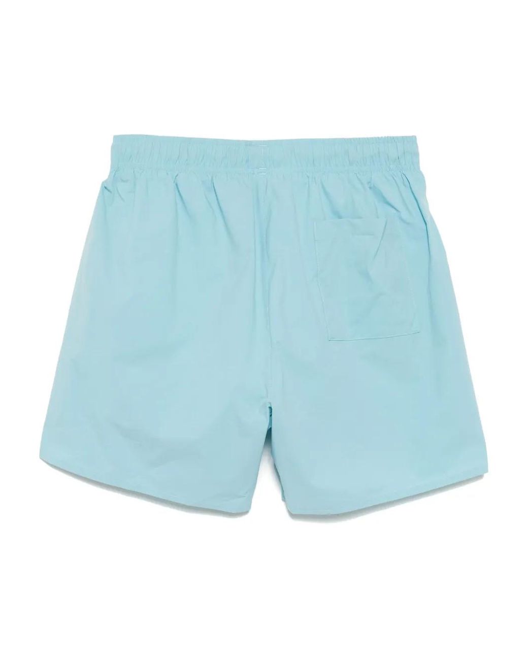 Boss Blue Striped Logo Swim Shorts for men