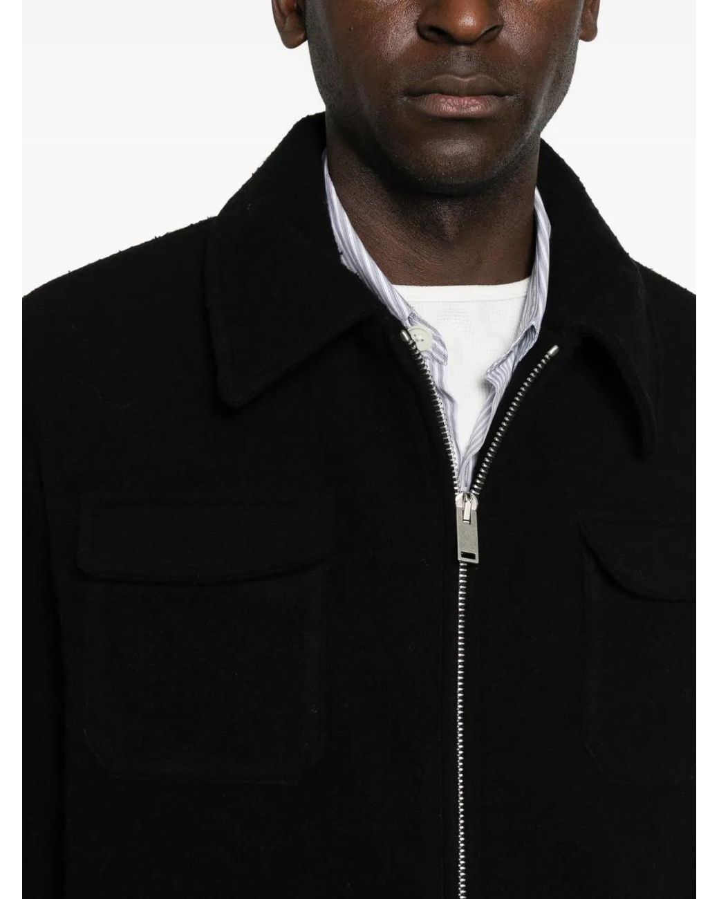 Chaqueta Bómber Jefe Tejida Second/Layer de hombre de color Black