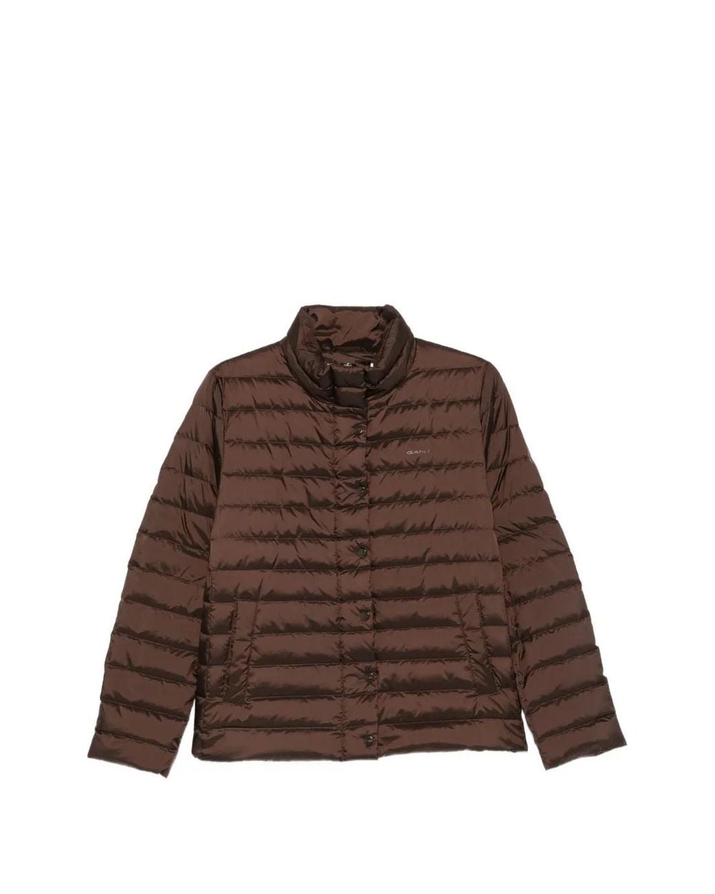 Gant Brown Zip-Up Puffer Jacket