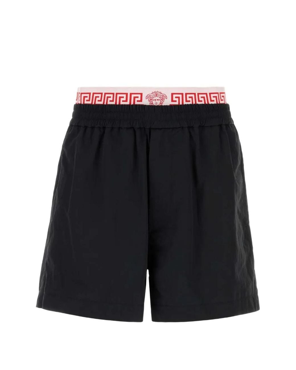 Versace Black Greca Medusa Bermuda Shorts for men