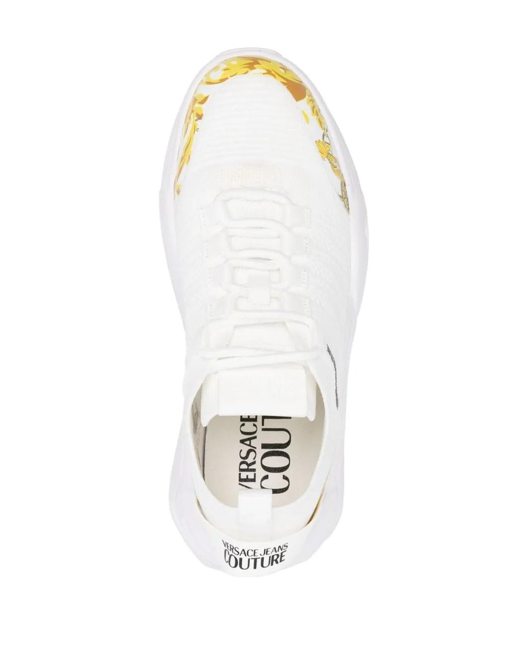 Versace Jeans Couture White Patterned Sneakers