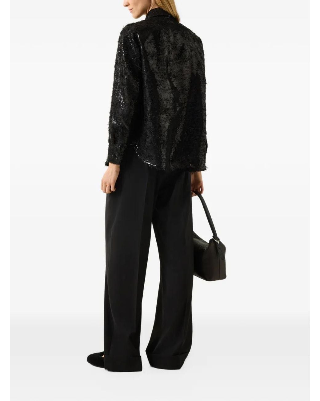 Bogner Black Florence Sequined Shirt