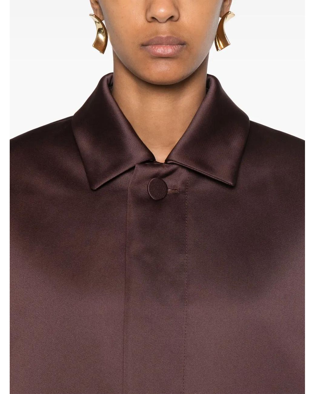 Philosophy Di Lorenzo Serafini Purple Satin Coat