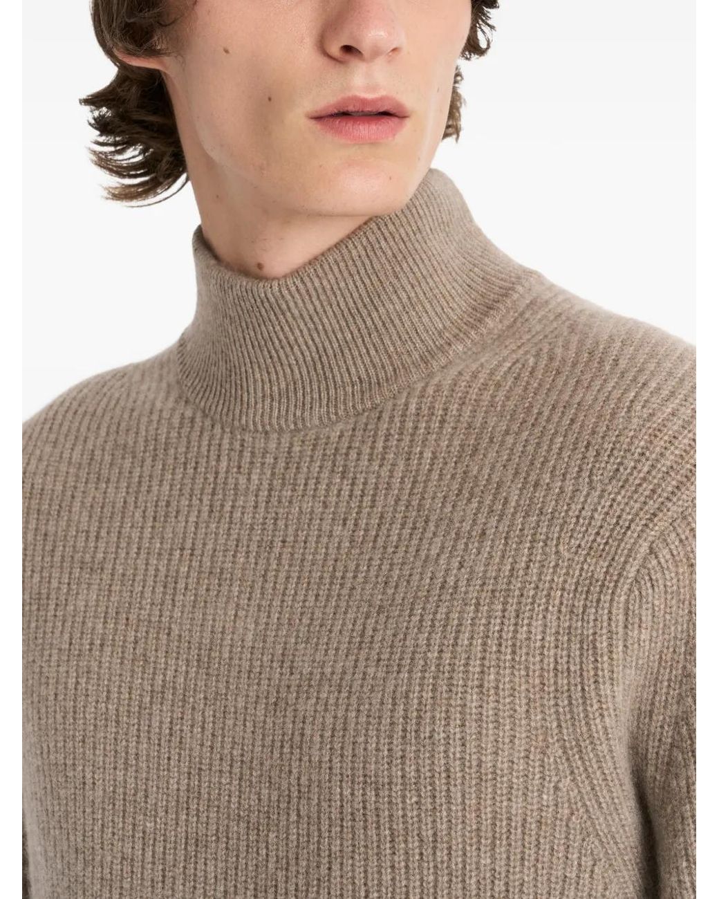 Pringle of Scotland Natural Turtleneck Cashmere Sweater for men