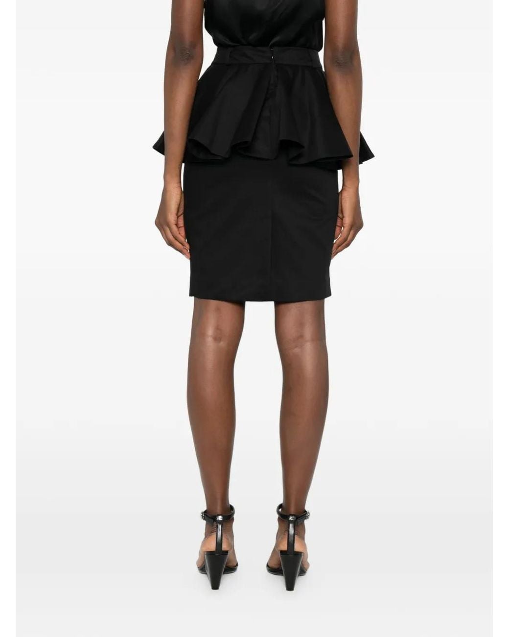 Franchise Black Peplum Short Skirt