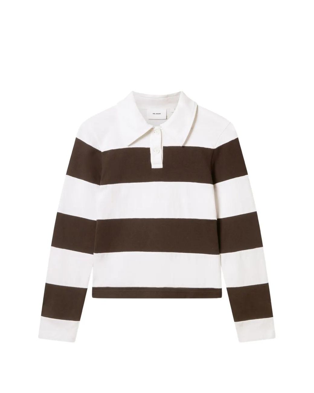 Axel Arigato White Karla Striped-Pattern Polo Top