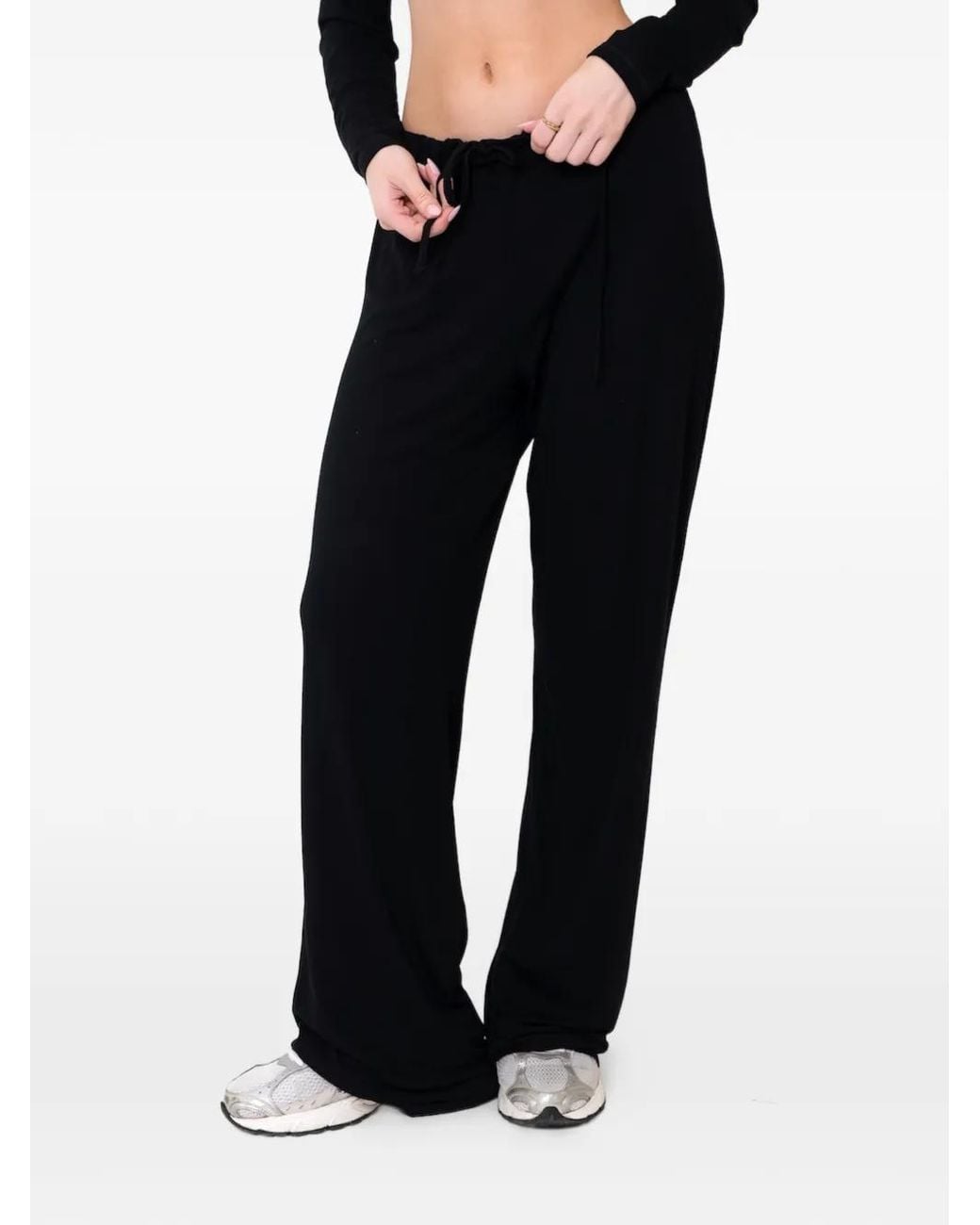 On/Off Essentials Black Drawstring Loungeware Trousers