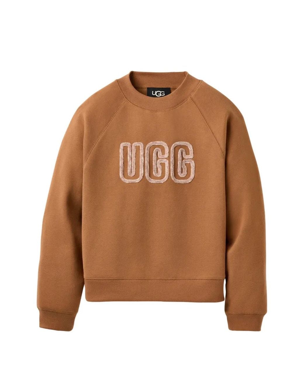 Ugg Brown Logo-Appliqué Raglan-Sleeve Sweatshirt
