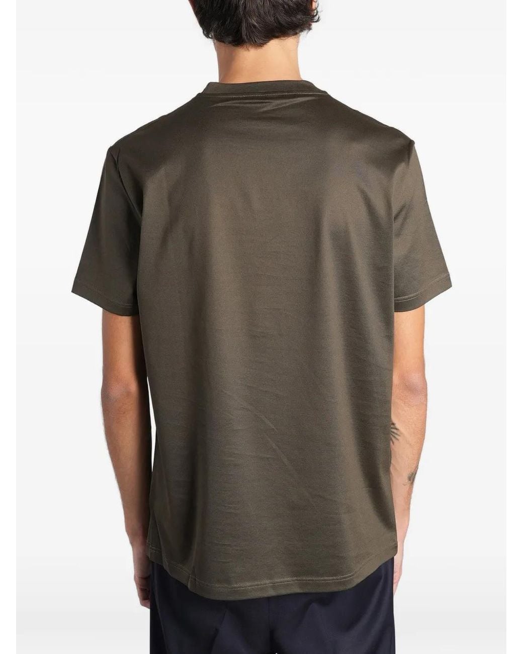 Low Brand Gray Logo-Patch T-Shirt for men