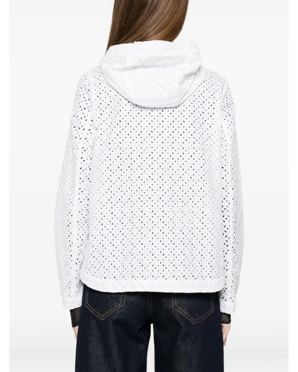 Chaqueta Perforada Con Capucha Colmar de color White