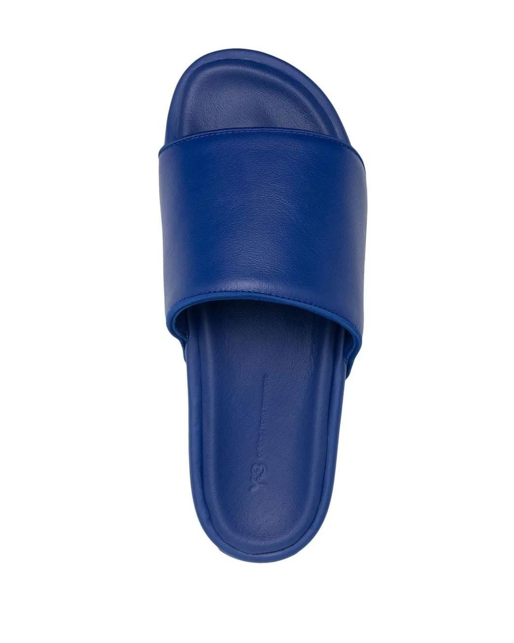 Claquettes À Patch Logo Y-3 en coloris Blue