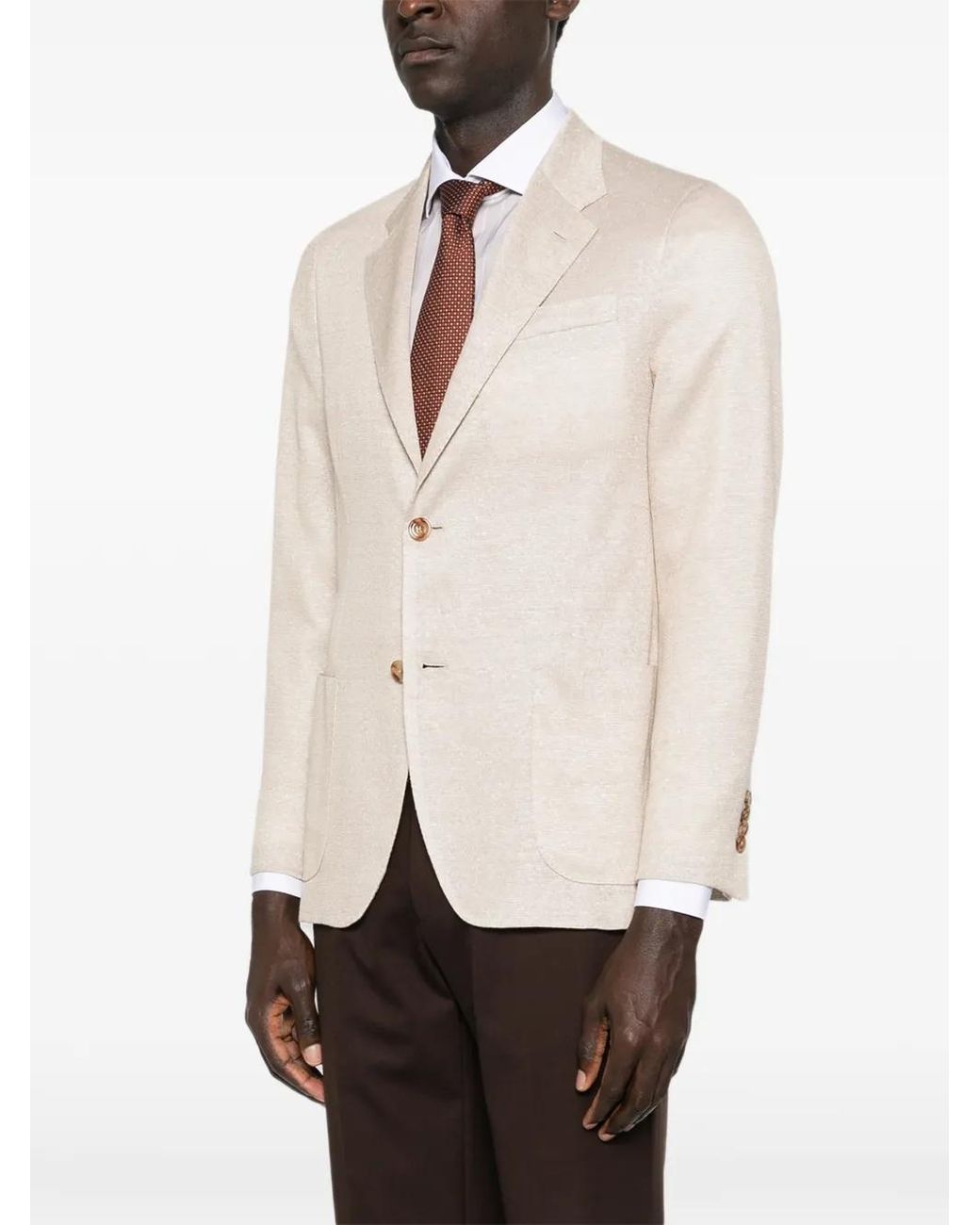 Lardini White Single-Breasted Blazer for men