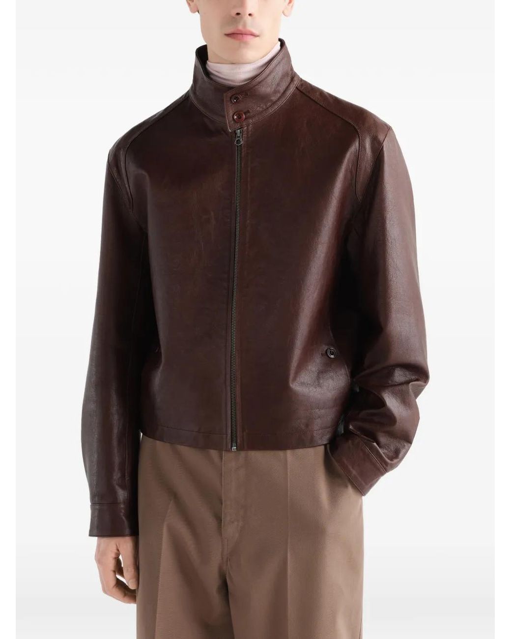Lemaire Brown Harrington Jacket for men