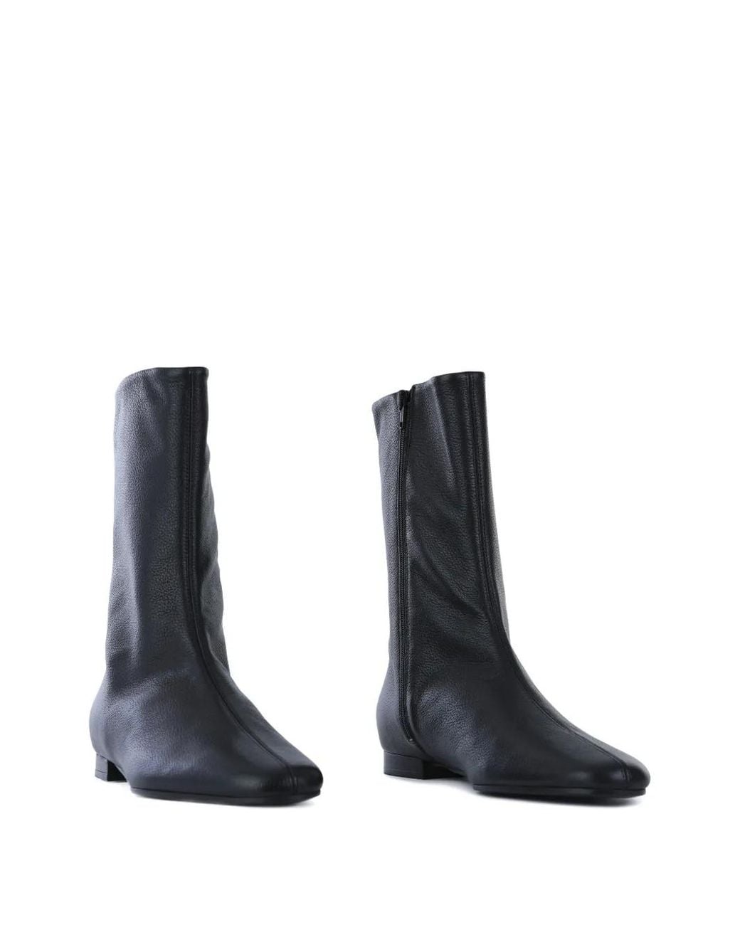 Totême Black Zip Leather Boots