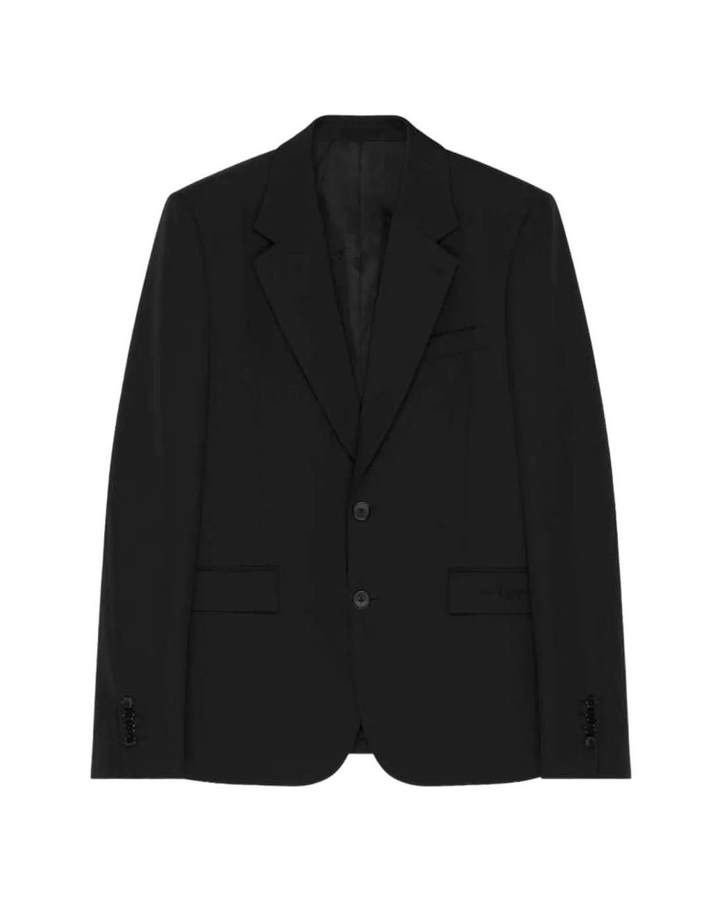 Givenchy Black Single-Breasted Wool Blazer for men