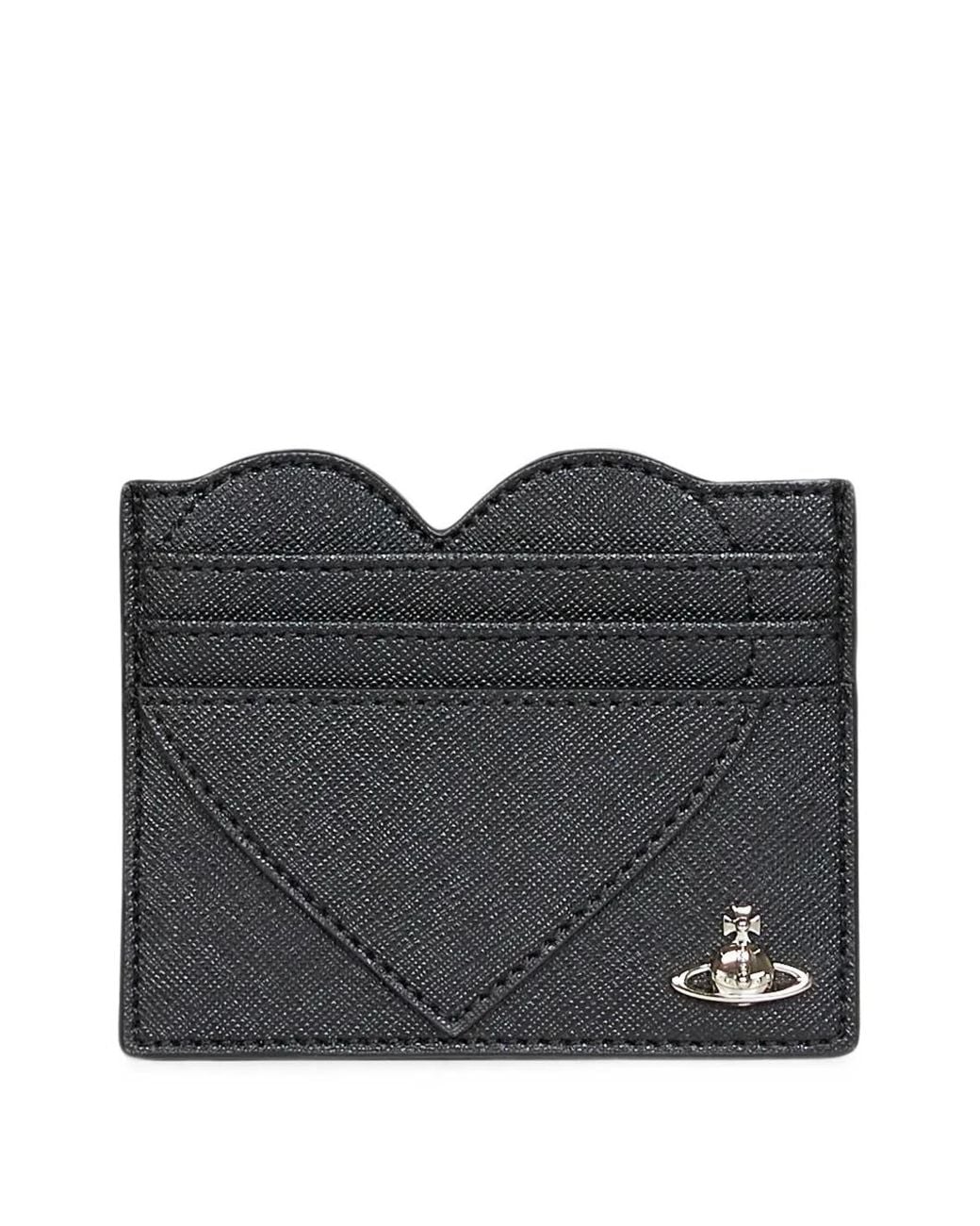Vivienne Westwood Black Porte-Cartes Orb À Design De Cœur