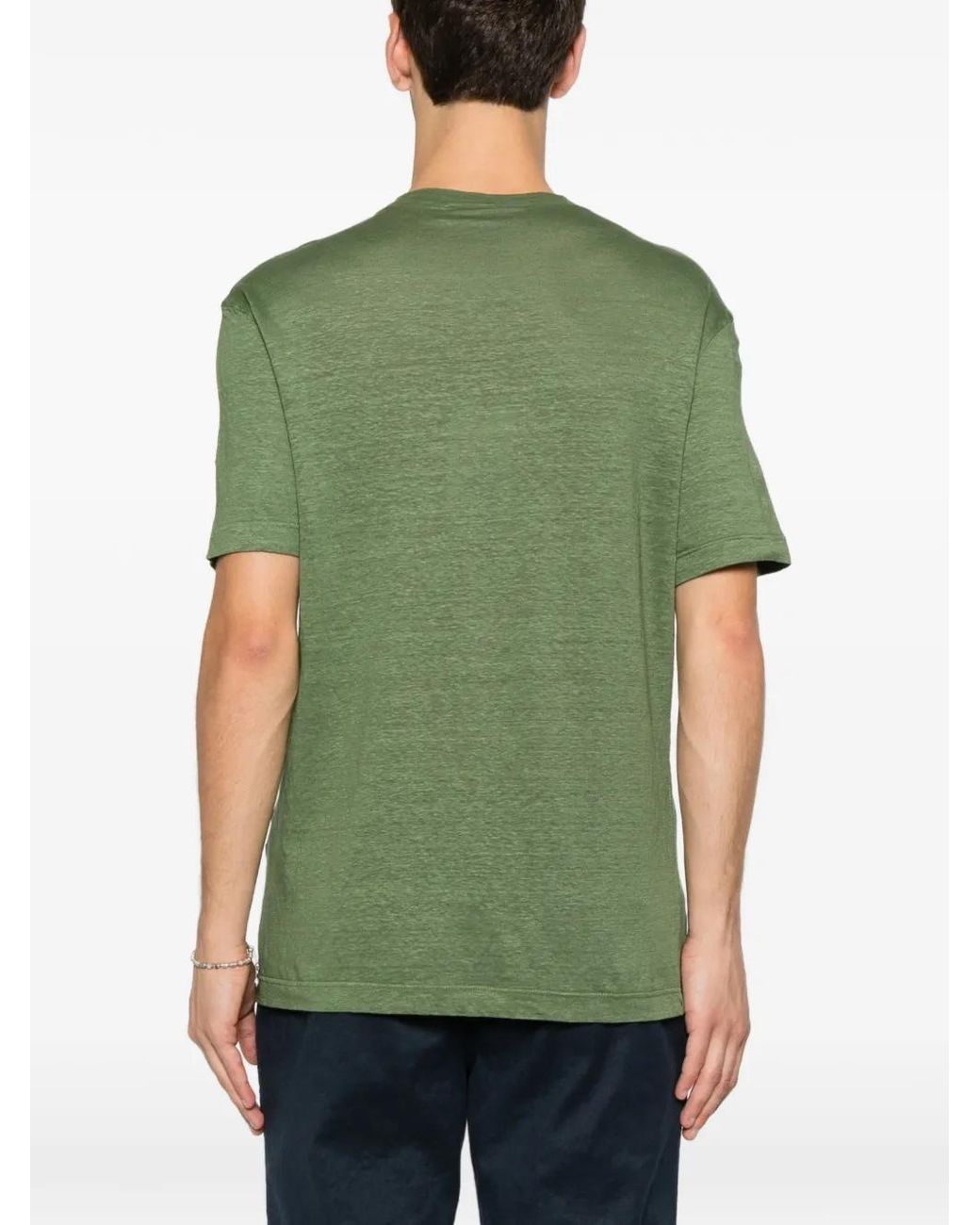 FILIPPO DE LAURENTIIS Green Short-Sleeve T-Shirt for men