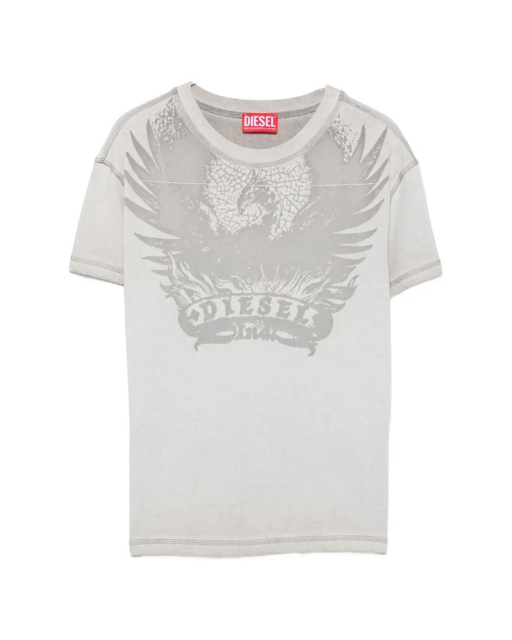 DIESEL Gray T-Ila-Aa7 Graphic-Print T-Shirt