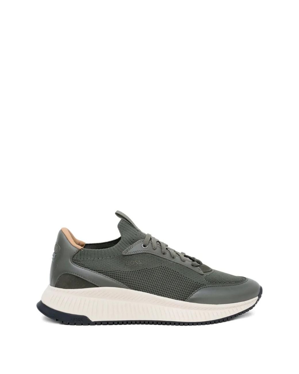 Boss White Baskets Ttnm Evo À Bords En Cuir for men