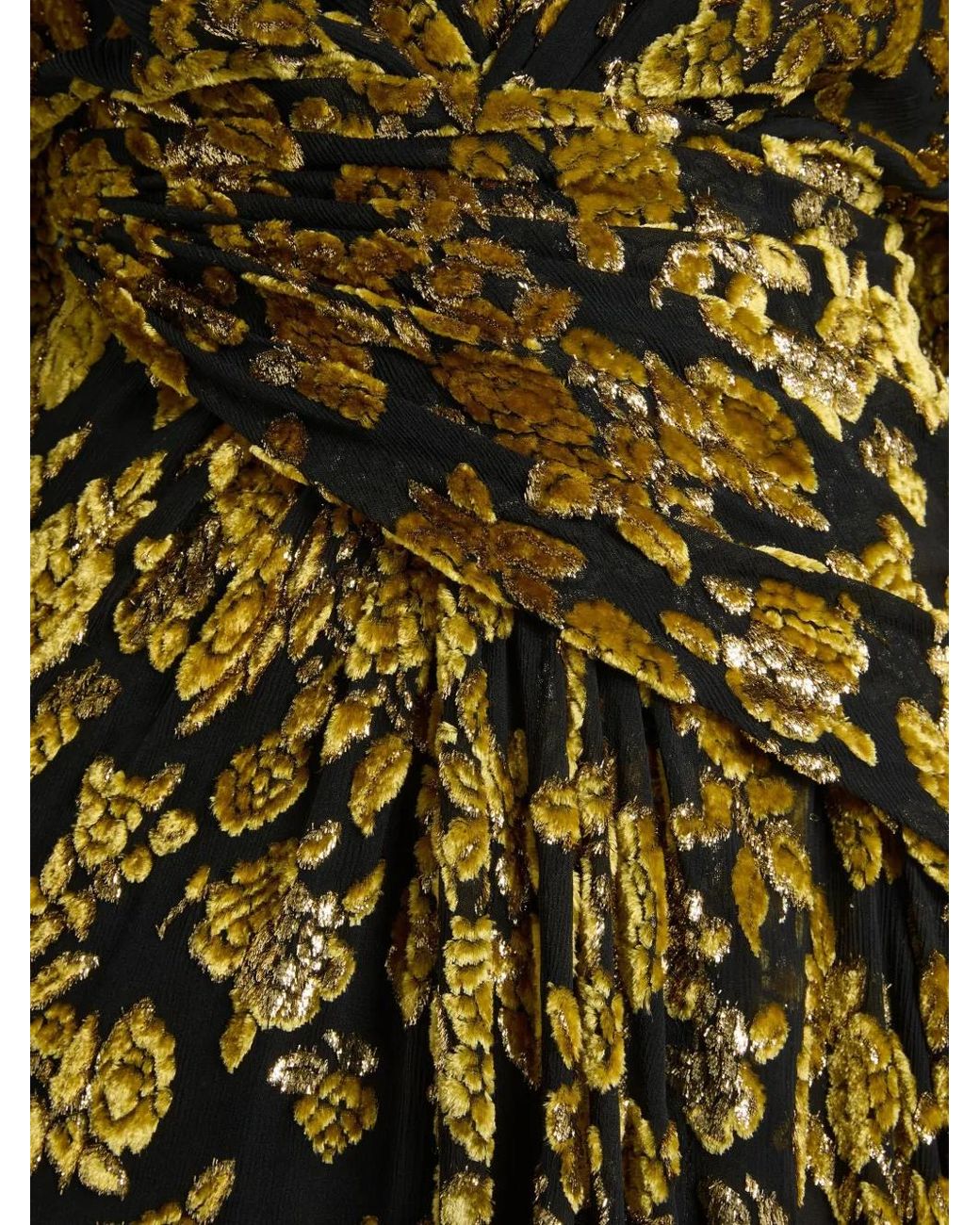 Balmain Green Long Velvet Jacquard Dress
