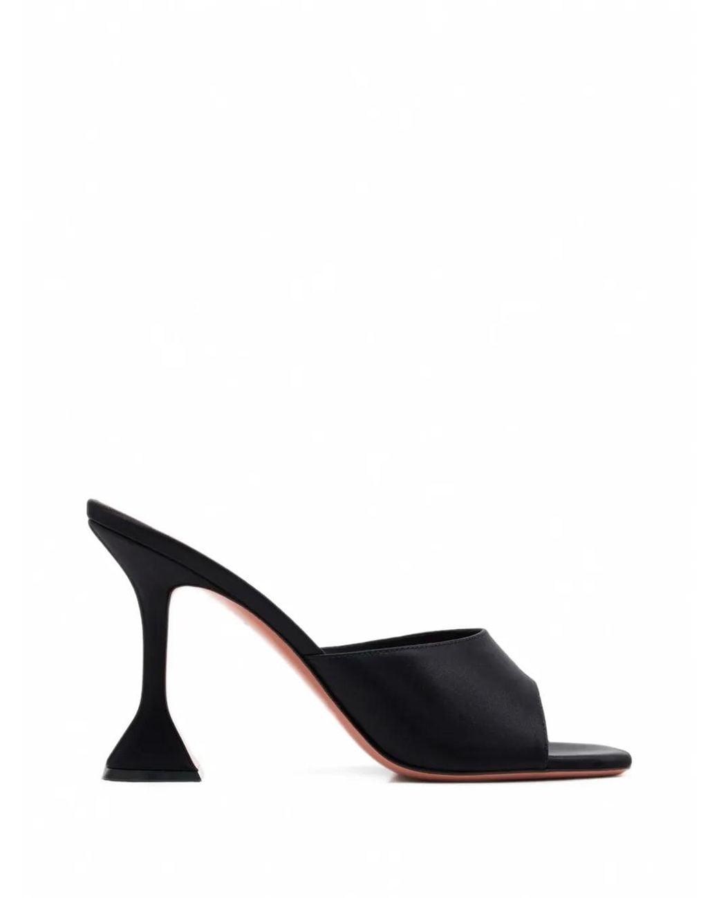 AMINA MUADDI Black Lupita Fluted-Heel Sandals