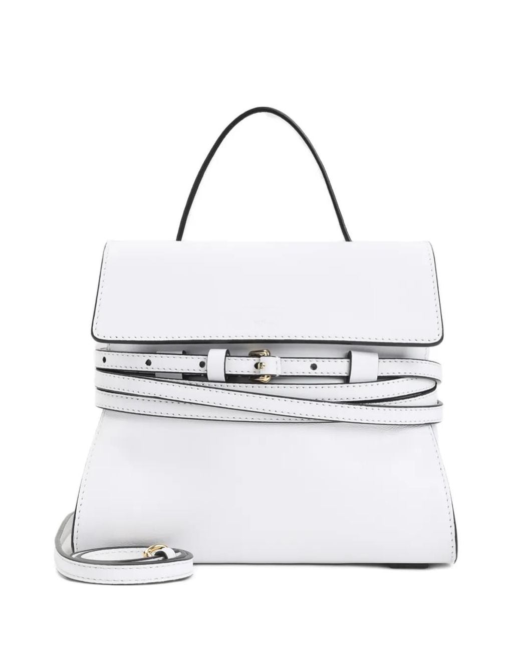 Moschino White Small Tie Me Bag