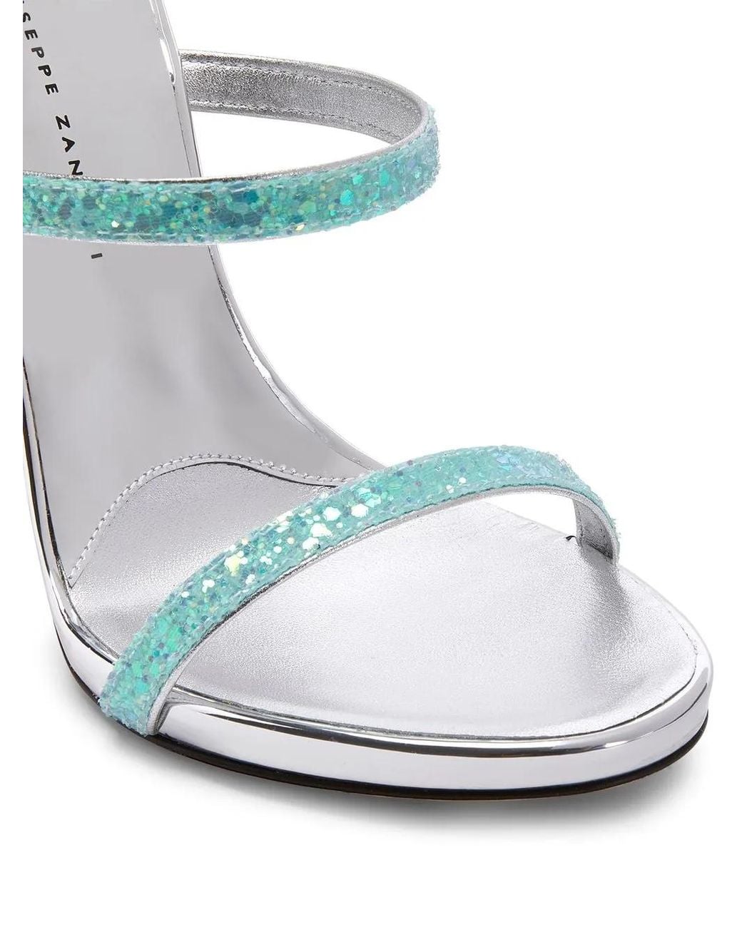 Giuseppe Zanotti White Harmony Glitter Sandals