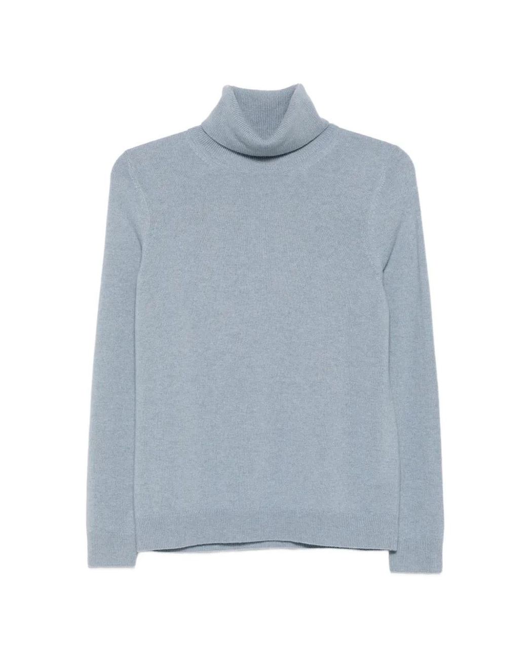 Bompard Blue Roll-Neck Cashmere Sweater