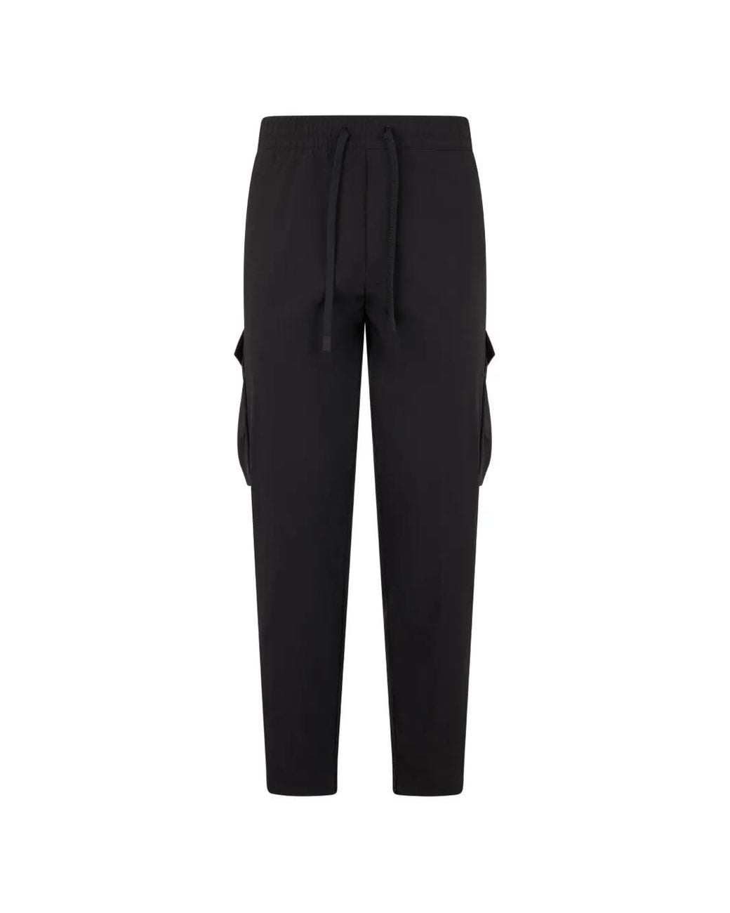 Boss Black Drawstring-Waist Cargo Pants for men