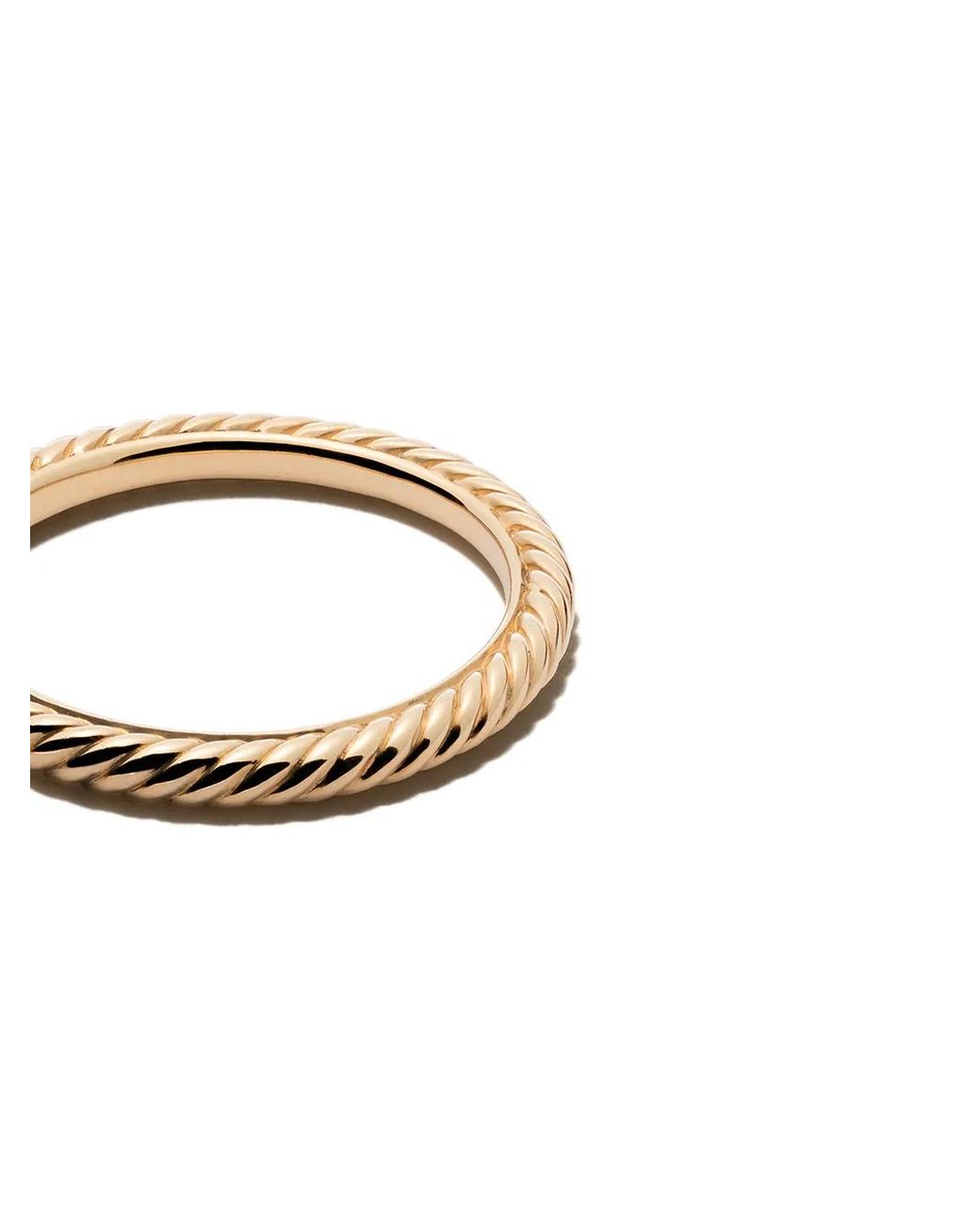 David Yurman Metallic 18Kt Cable Collectibles Stack Ring (2Mm)