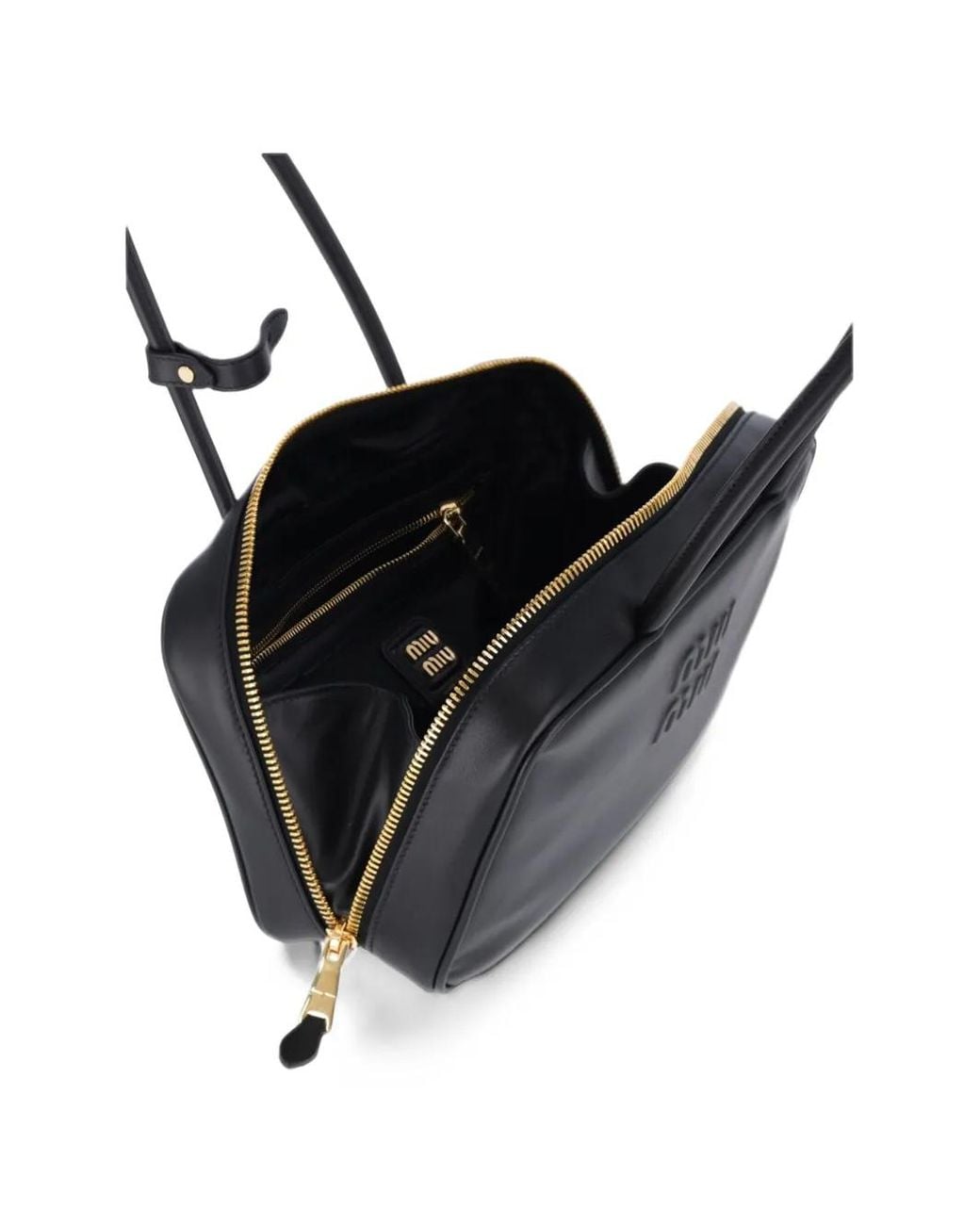 Miu Miu Black Beau Leather Top-Handle Bag