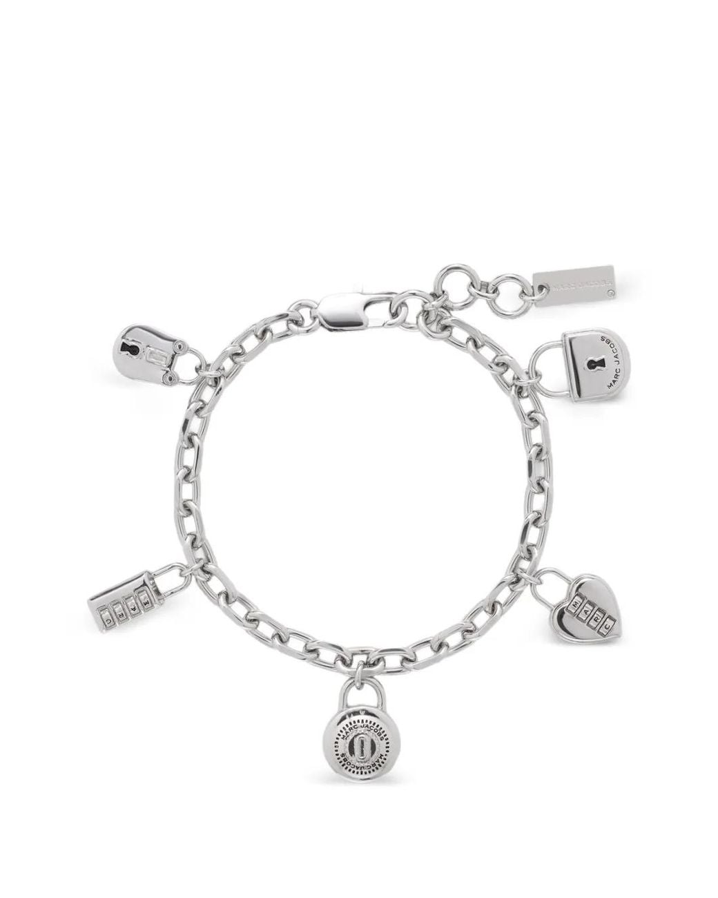 Marc Jacobs White Padlock Charm Bracelet