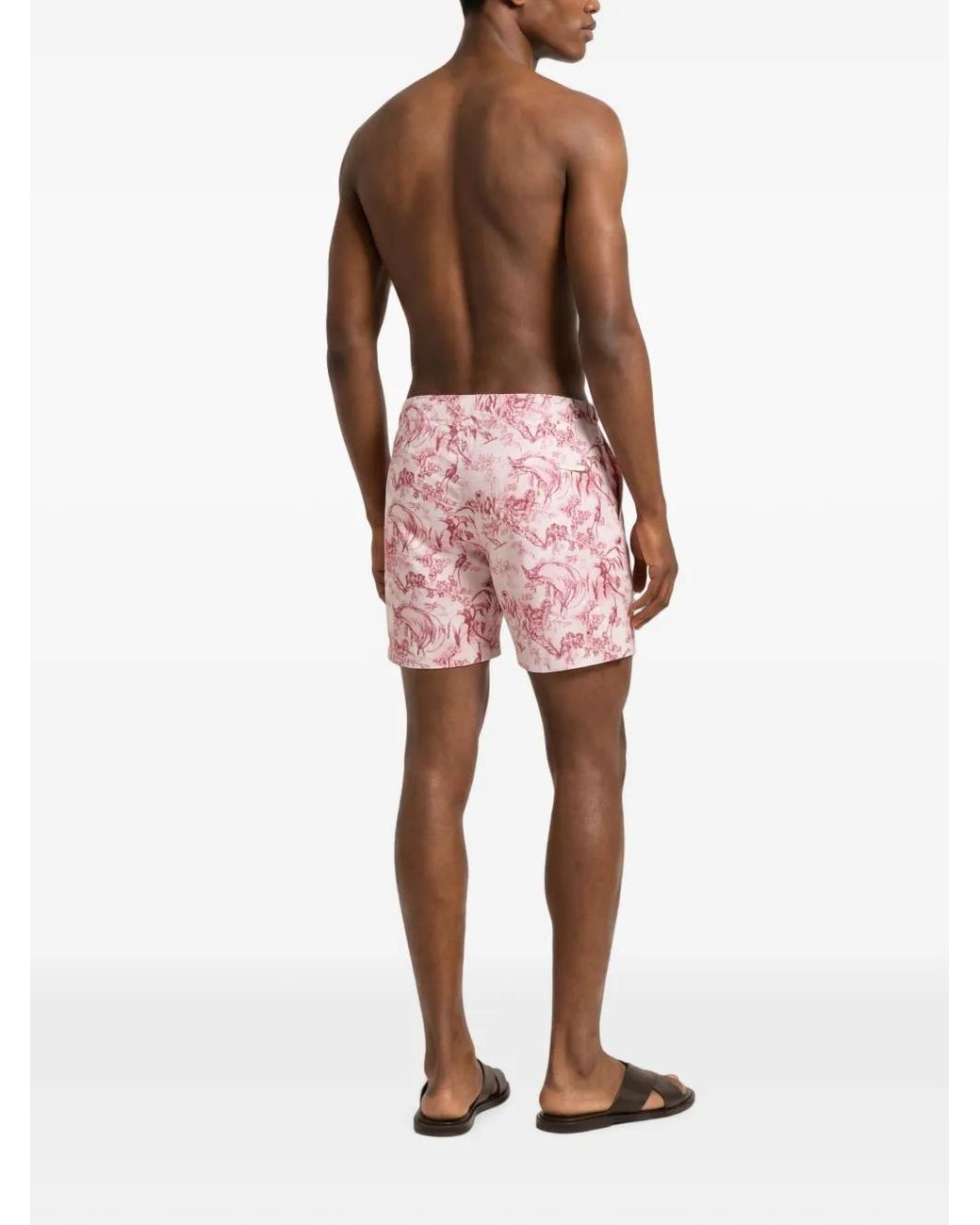 Orlebar Brown Pink Bulldog Zephra Graphic-Print Swim Shorts for men