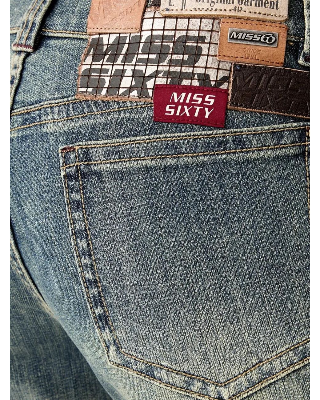 Miss Sixty Straight Jeans Met Logo-Patch in het Gray