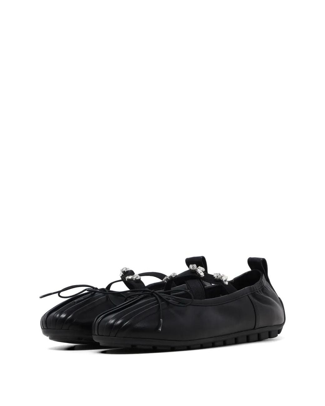 Simone Rocha Black Embellished Ballet Flats